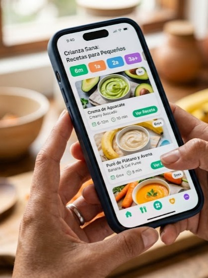 App Mamá Nutritiva en el celular